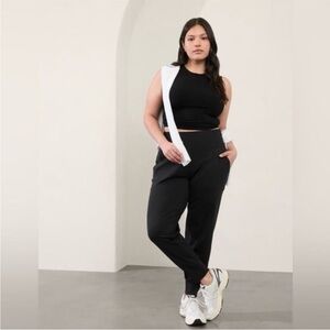Athleta Women’s Venice High Rise Jogger Pants Wide Band Black Plus Size 2X